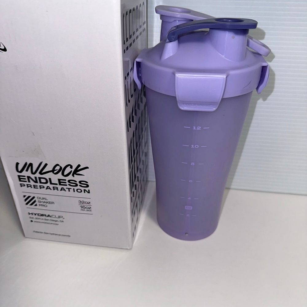 HYDRACUP Water Bottle Shaker One Size Purple NEW in Box Unisex Sports Equipment - Picture 8 of 8